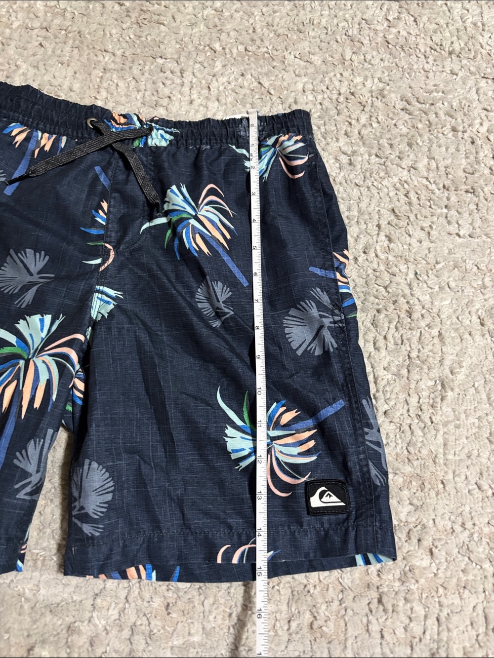 Quiksilver BoysNavy Palm-Print Swim Shorts - Picture 5 of 5
